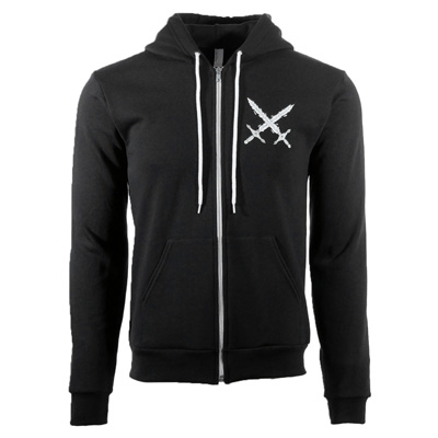 Ritual S Shard Skull Zip Up Hoodie 